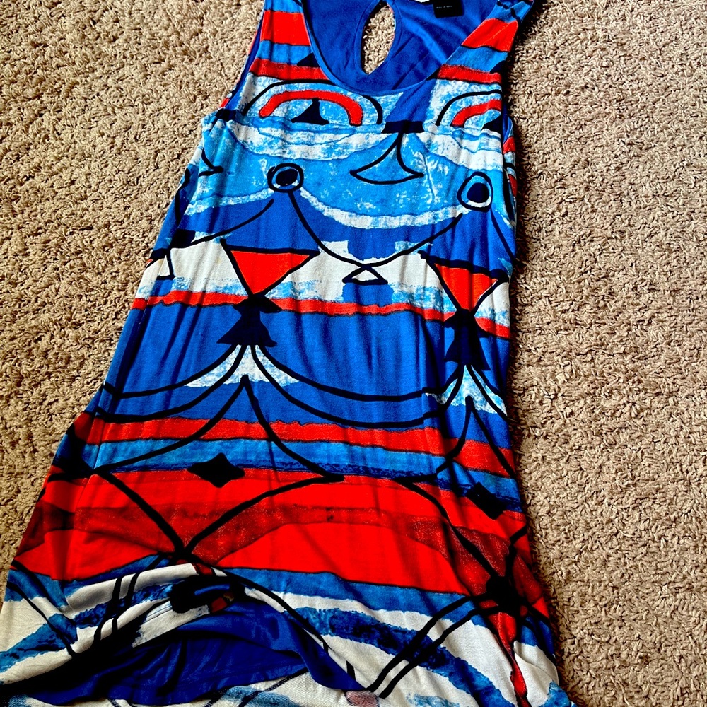 Desigual Made in Spain Summer Shift Dress Mediterranean Theme